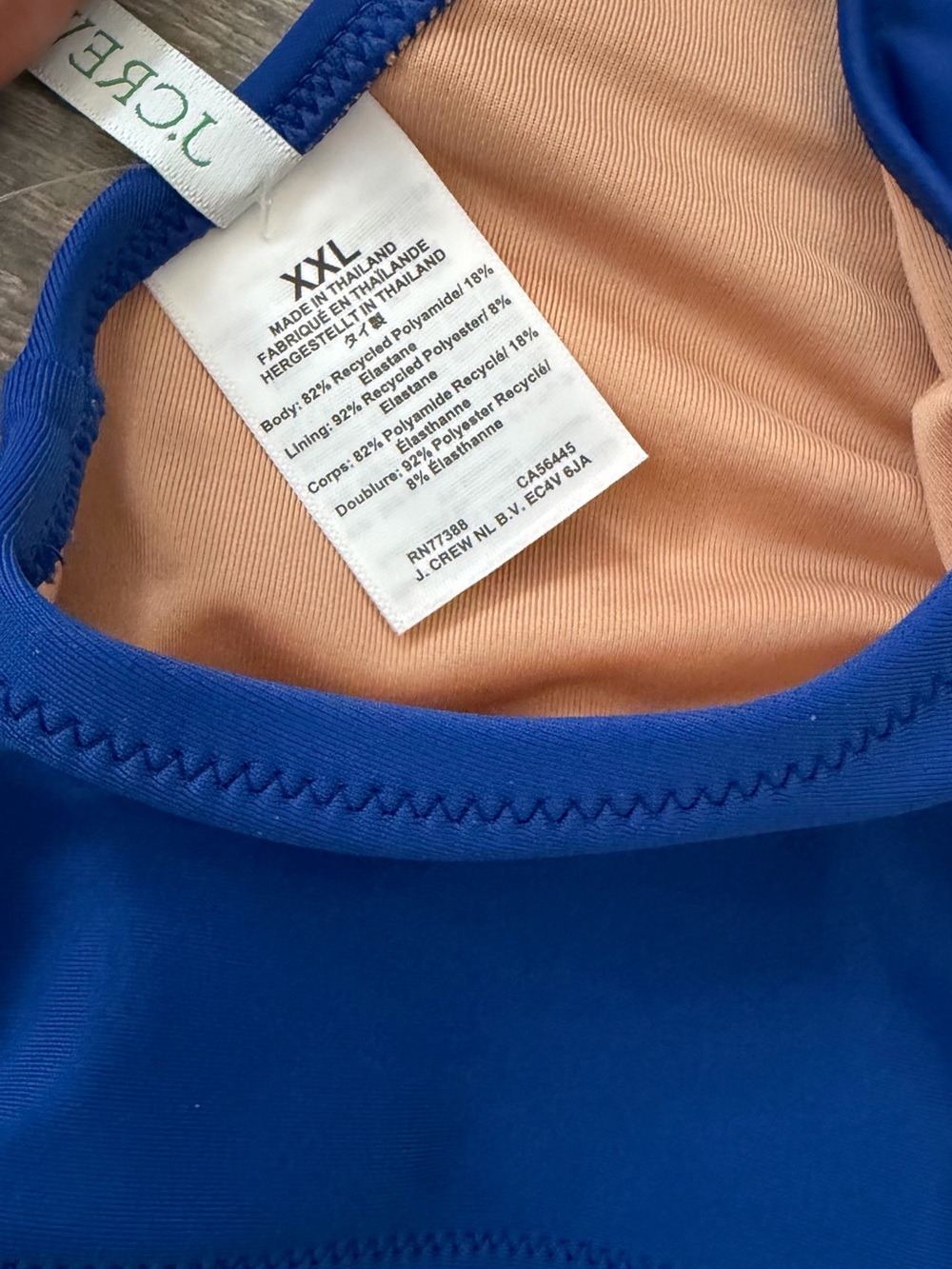J. Crew Cobalt Blue Scoop Bikini Top - Picture 4 of 4